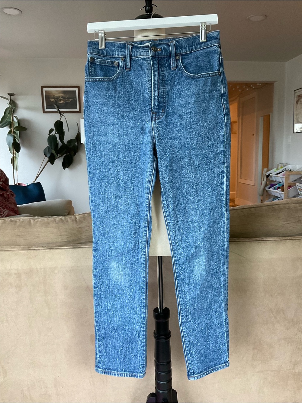 🌀Madewell The Perfect Vintage Jean High Rise Straight Leg Blue Wash 27